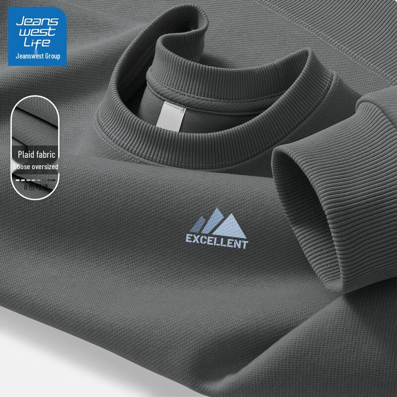 JEANSWEST LIFE Men s Round Neck Long Sleeve Sweatshirt M