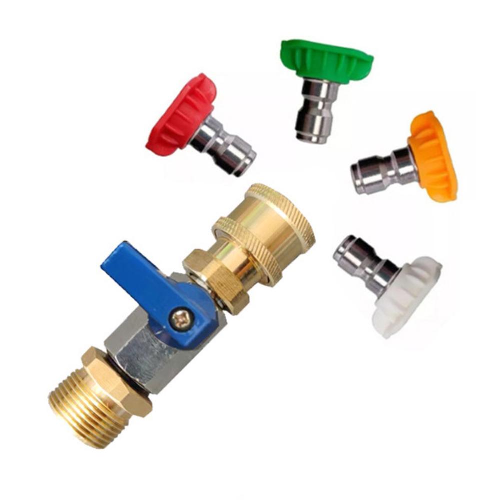 4500 PSI Pressure M22 Adapter OnOff Switch Pressure Washer blue nozzle