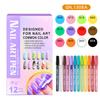 12 Pcs Nail Art Pens Set 3D Nail Polish Pen Quick Drying Nail Point Graffiti Dotting Pen Nail Art