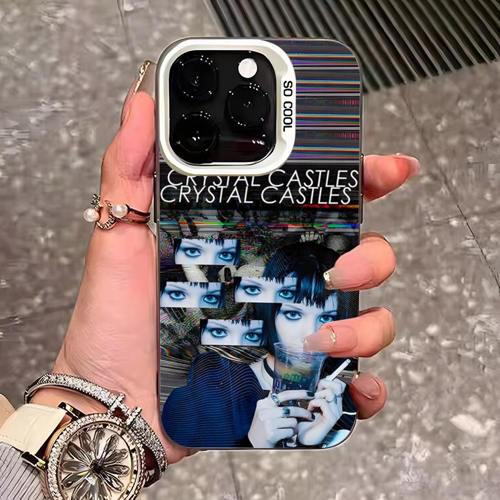 

Band C-Crystal Castles Phone Case For IPhone 17 Pro Max 16 Pro Max 15 14 13 11 12 Mini Xs X Xr 7 8 Plus Se Color Silver Cover iPhone 11 Pro Max