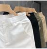 Versatile Men's White Casual Straight Shorts - Summer Trendy Thin Design
