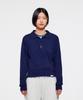 ERA Women Wool Blend Polo Sweater - Navy