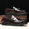 Mens Classic Retro Tassels Loafers Moccasins Men'S Casual Shoes Crocodile Grain Leather Men Outdoor Driving Flats 5881