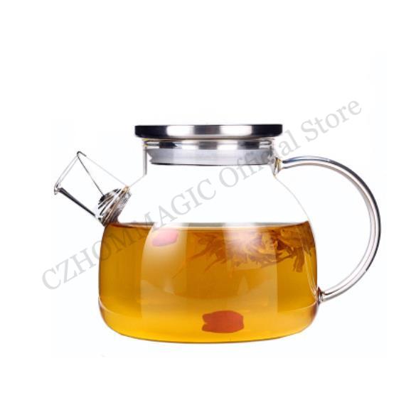 Transparent Borosilicate Glass Teapot Water Jug Heat-Resistant Large Capacity Kung Fu Kettle Home Flower Tea Pot Bottle Decanter