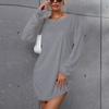 Womens Sweater Dress Long Sleeve Casual Jumper Sweater Dress Loose Plus Size Plush Warm Autumn Winter Dresses