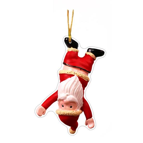 Funny Santa Butt Christmas Ornament 2D Naked Butt Santa Claus Hanging Decoration Naughty Gifts for Xmas Party Decor