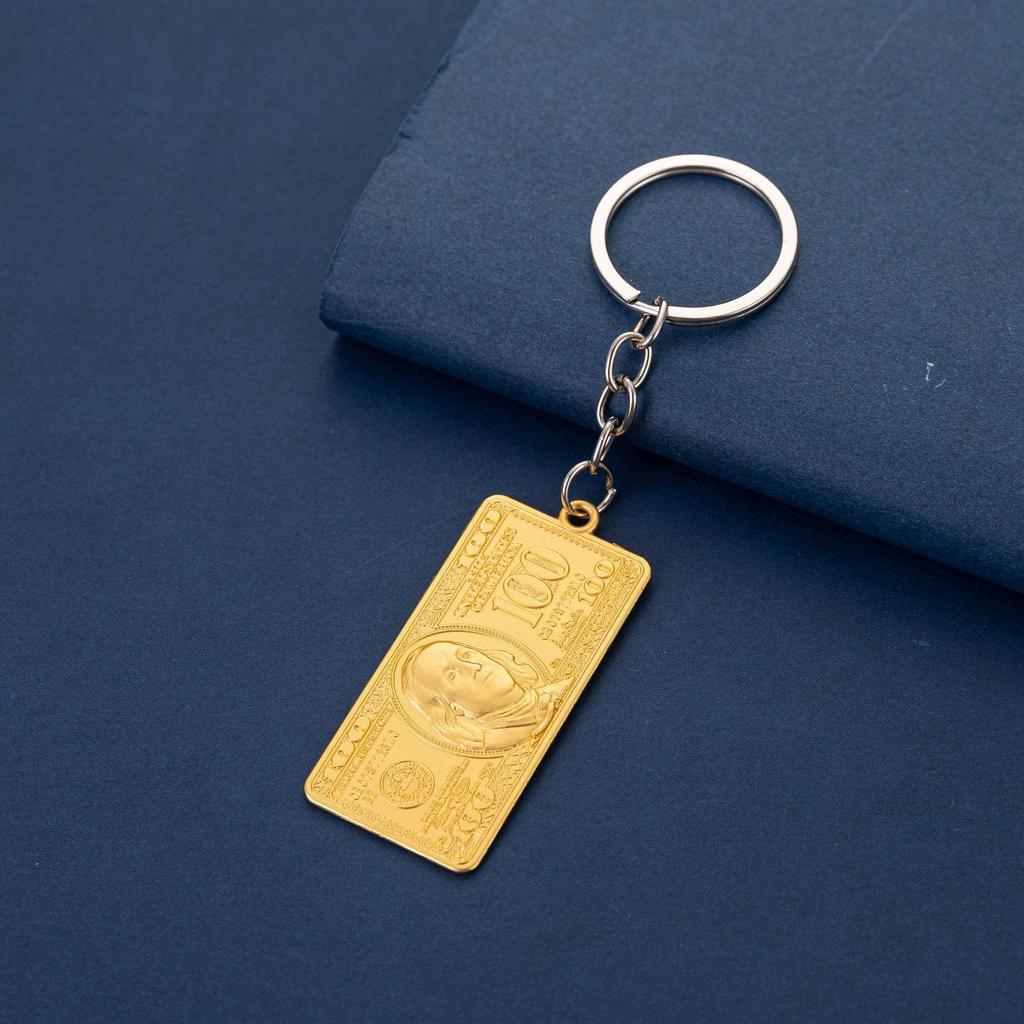 Currency Shaped Keychain, Personalized Keychain Keychain