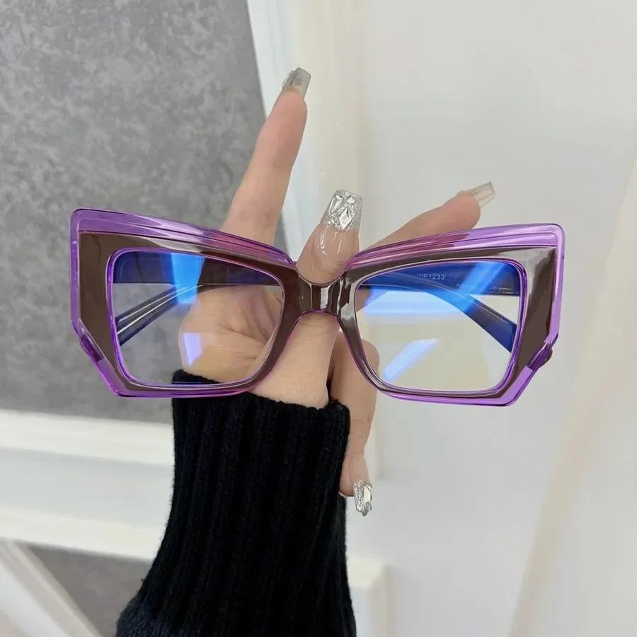 Retro Square Light Eyeglass Frame Women Men Transparent Unisex Glasses For Female Male