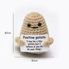 1 PCS Positive Energy Potato Mini Handmade Plush Knitted Doll with Card Fun Stress Relieving Knitted Doll Home Decoration