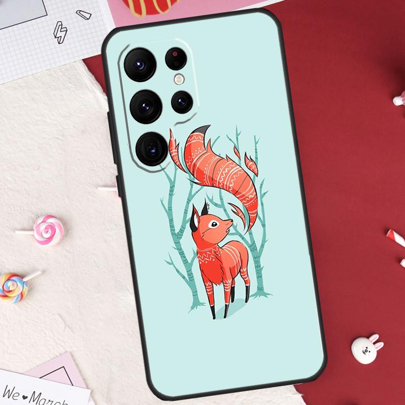 

Winter Fox Foxes Case For Samsung Galaxy S26 Ultra S23 S22 S21 S20 S24 S25 Ultra S10 Plus S25 FE Cover Shell Galaxy S20 FE