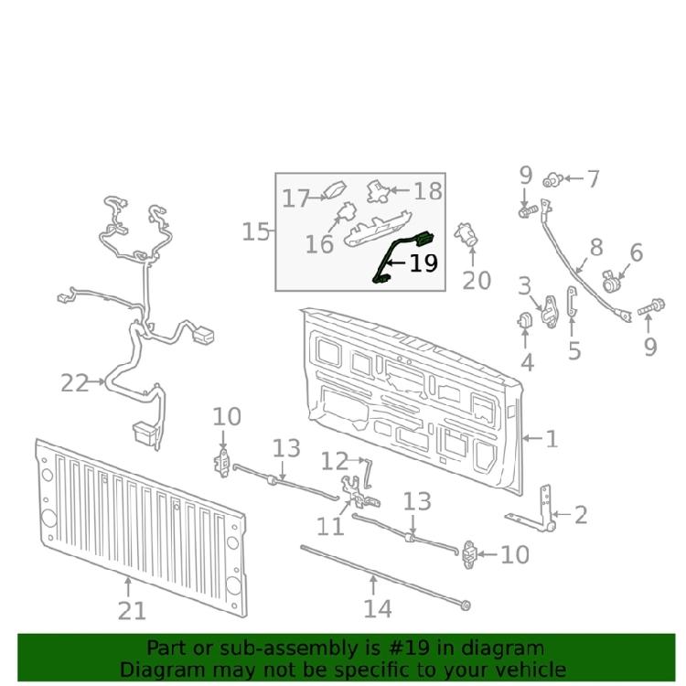 Vehicle Tailgate Release Button Replacement Simple Plugs & Play Setup Tailgate Actuator Switches Replaces 85877553 for Car