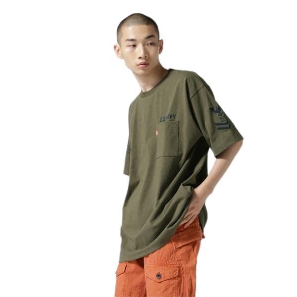 

Short Sleeve Naval Pocket NAVAL POCKET Olive 2XL [AVIREX] T-Shirt / S/S T-SHIRT