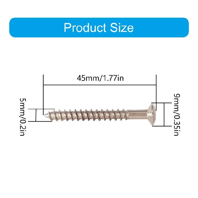 8Pcs Neck Plate Mounting Screws Replacement Electric Guitar Neck Plate Screws Guitar Parts Accessory Easy to Use