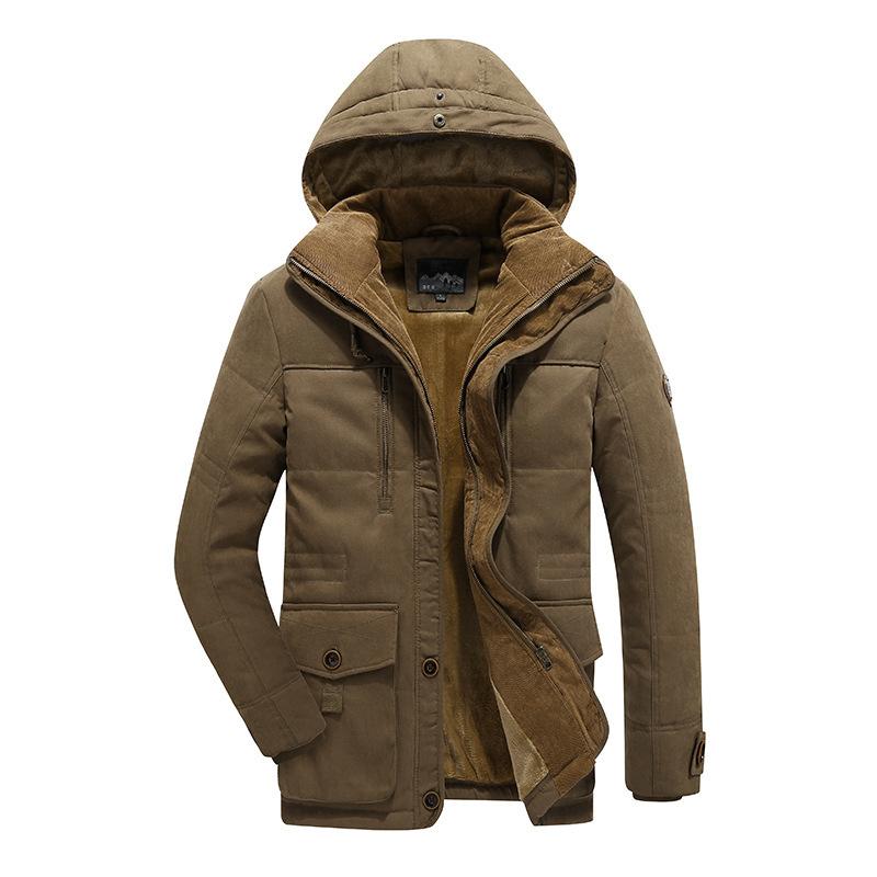 Winter New Men's Cotton-padded Clothes Outdoor Velvet Thickened Cold-proof and Warm Casual Large-size Cotton-padded Jackets