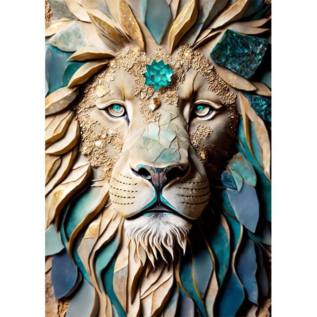 Fantasy Gorgeous Emerald Jewelry Gold Animal Prints Poster Canva Painting Modern Wall Art Picture Living Room Bedroom Home Decor