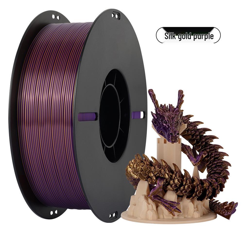 Filamento para Impressão 3D PLA Bicolor Ornamento de Dragão, 1KG - Acabamento Seda