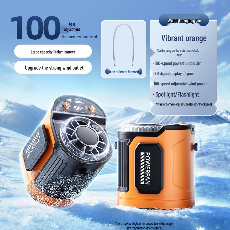 Multi-Functional Clip-On Fan: Waist, Umbrella & Bag Compatible for Outdoor, Construction, Cycling, and Cars. Multifunctional Clip Fan