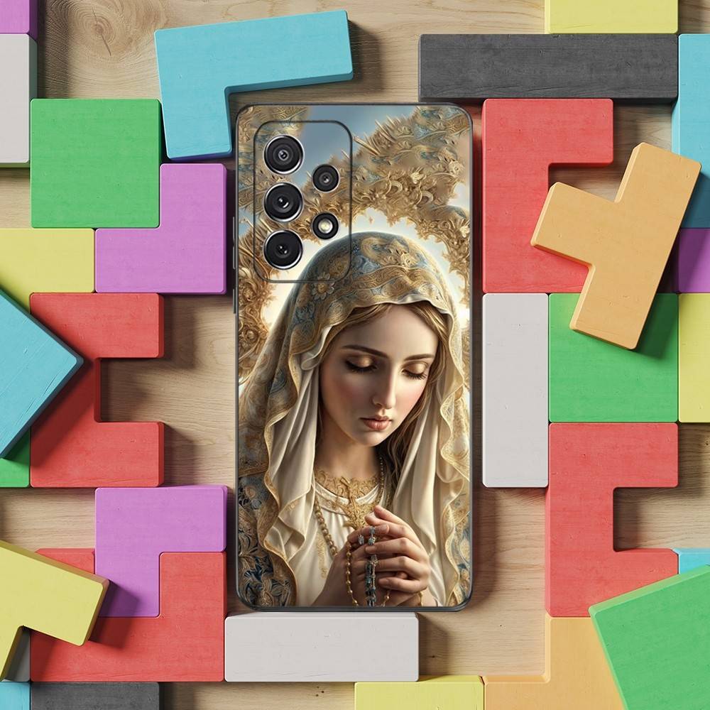 Virgin De Guadalupe For Samsung S9,S10,S20,S10,S21,S25,S24,S23,Ultra,FE,Plus,Lite,Soft Silicone Black Case