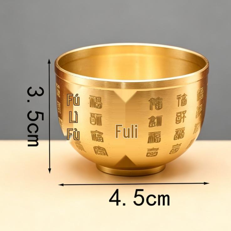 Brass Prosperity Blessings Jar: Indoor Sandalwood Incense Burner Buddha Offering Holder