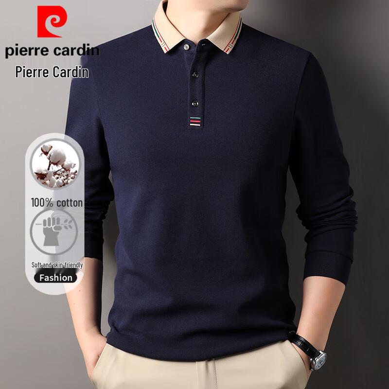 Pierre Cardin Men's Cotton Long Sleeve Polo Shirt