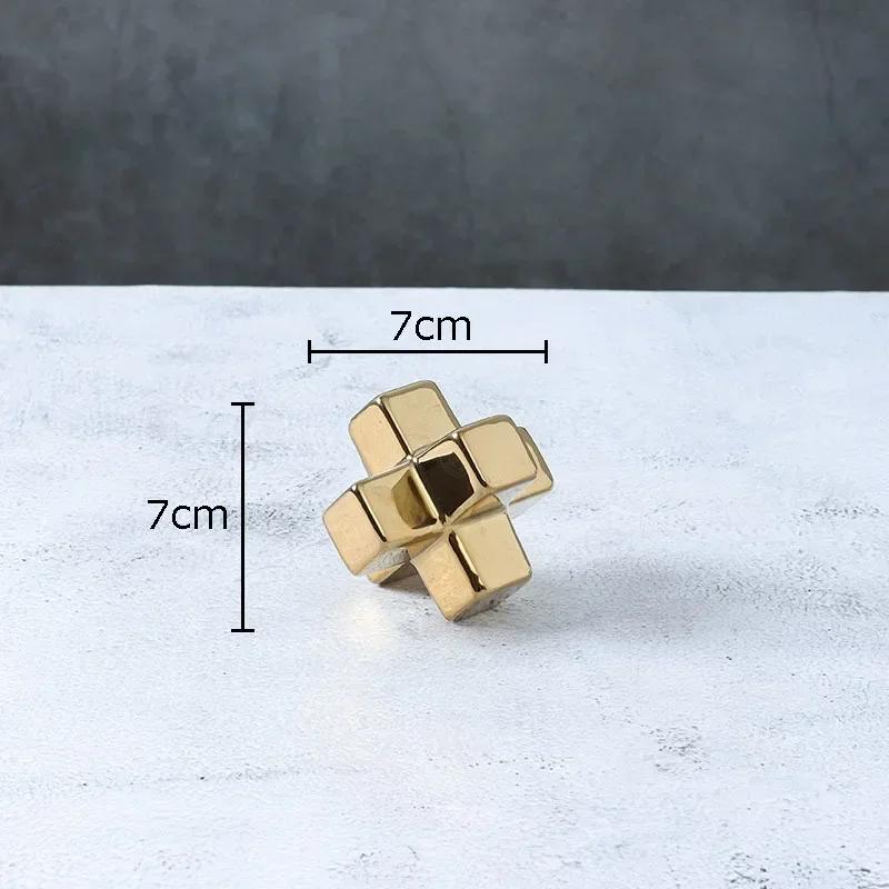 

Minimalism Ceramic Cross Square Block Statue Desk Decoration Geometric Square Block Sculpture Porcelain Crafts Ornaments