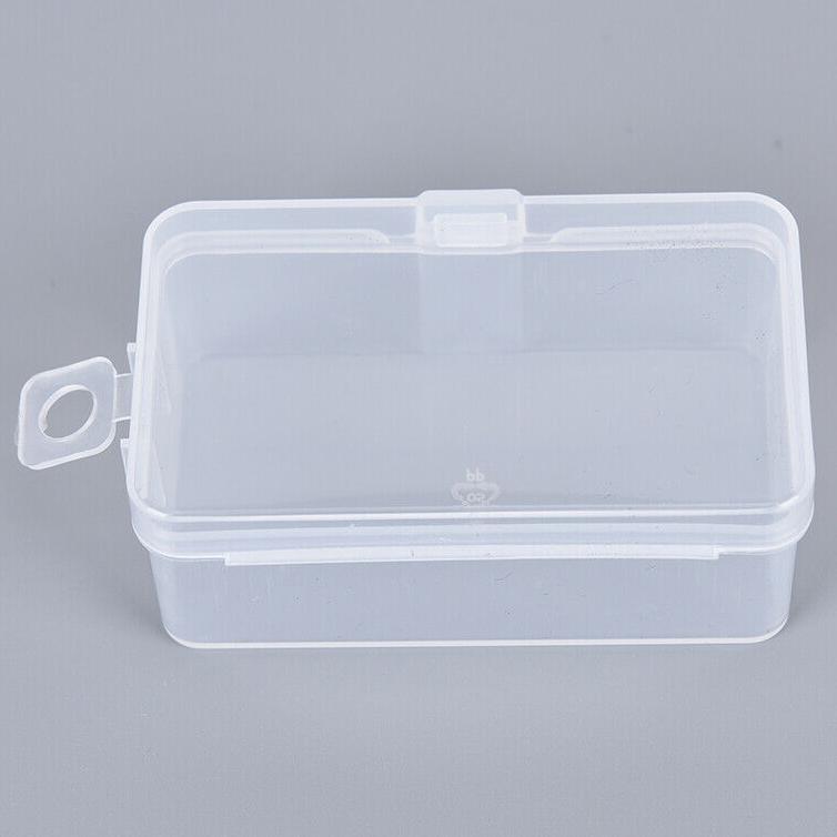 Mini Jewelry Storage Box Transparent Rectangle Locking Design Jewels Boxes Sturdy Rings Earrings Empty Case Jewelry Packaging