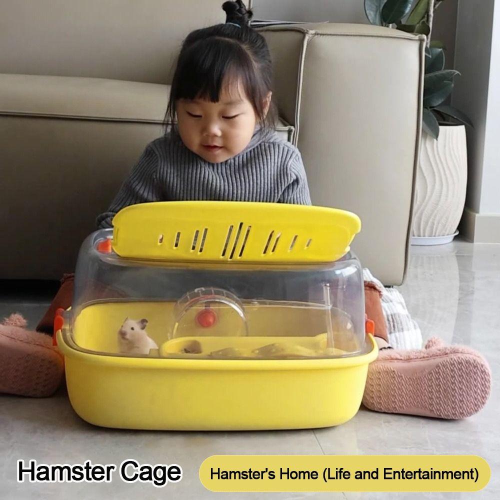 Large Space Hamster Villa Plastic Pet Habitat House Convenient Hamster Cage Chinchilla