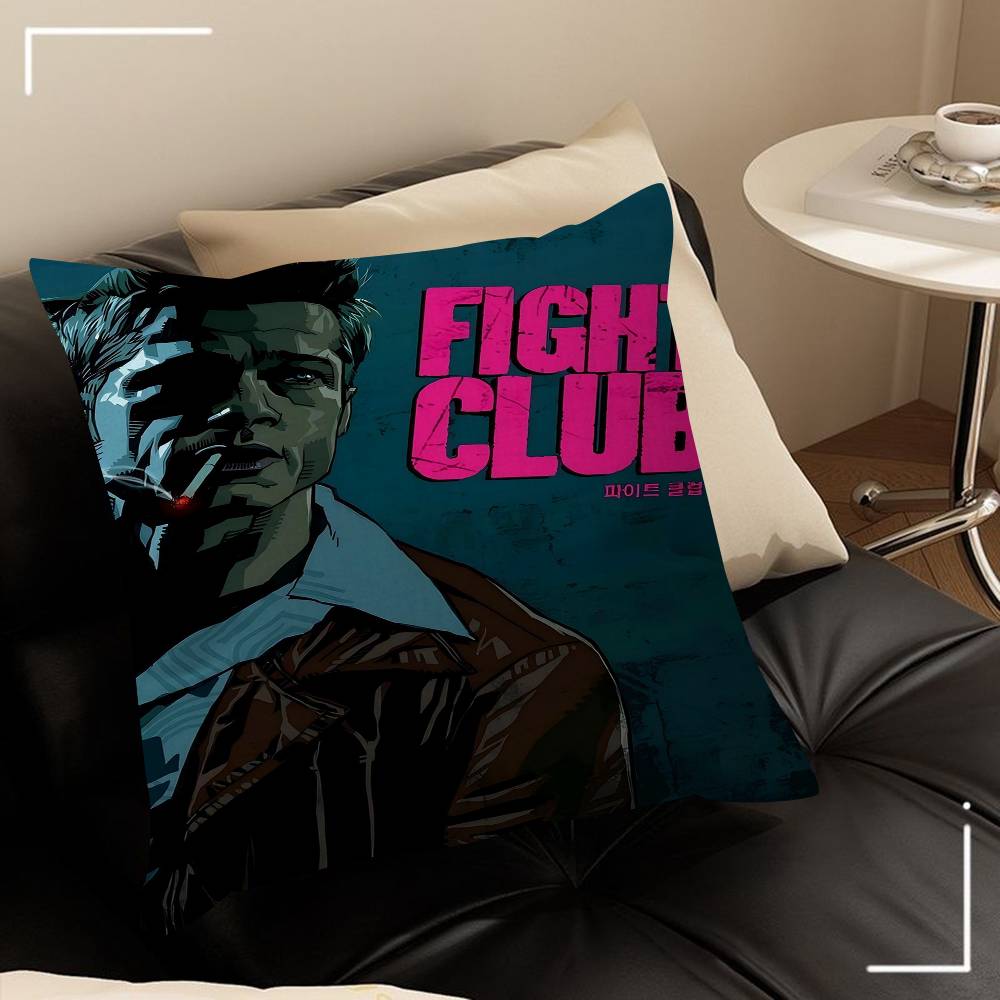 Movie Fight Club Brad Pitt Boxing Personalized Pillow Cover Kids Bedroom Wild Party Decor Pillowcase Kid Birthday Shower Gift 30x30 cm