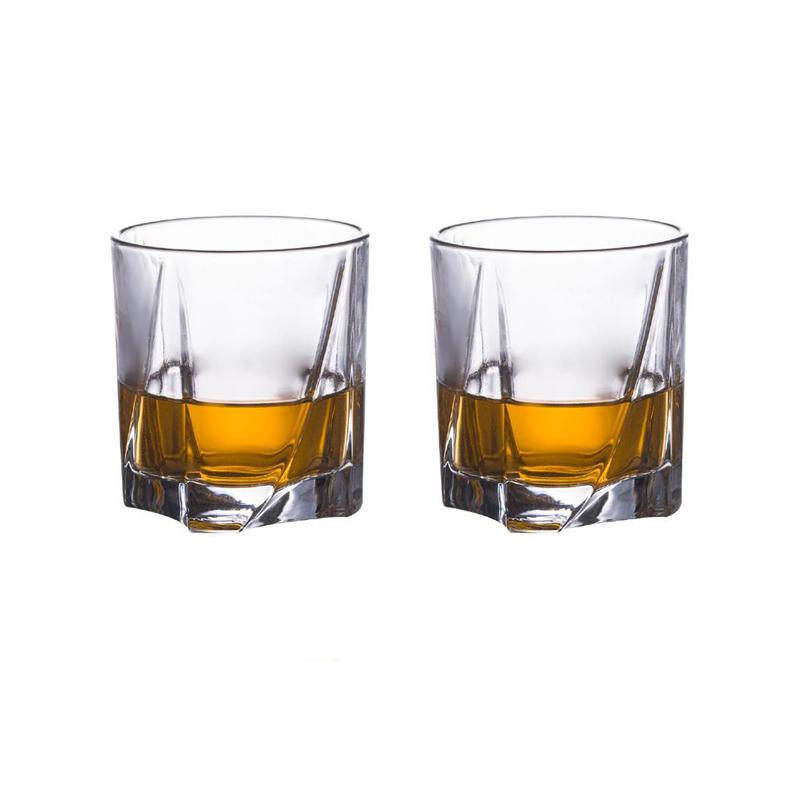 

200ml/280ml Creative Glass Cup Home Cocktail Glass High End Whisky Glass Fashioned Wine Glass Coffee Cup Beverage Cup Barware 2pcs