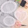 Cute Cartoon Mesh Yarn Love Lace Embroidery Sticker Diy Hand Account Accessories Embroidery Cloth Sticker