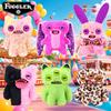 Baddies Fuggs Plush Funny Bunny Weird Ugly Monster Doll Wide Eyed Weirdo Leopard Print Cat Collectible Gifts