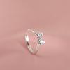 Escape Princess bow ring female niche design high-end simple zircon open ring fashion jewelry