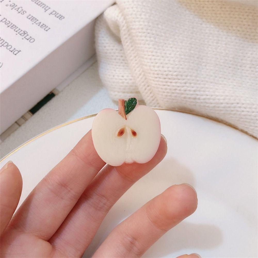 

Mini Fruit Resin Patch Lightweight Handmade Hairpin Material Hair Clip Accessories Streetwear Style Kiwi Fruit
