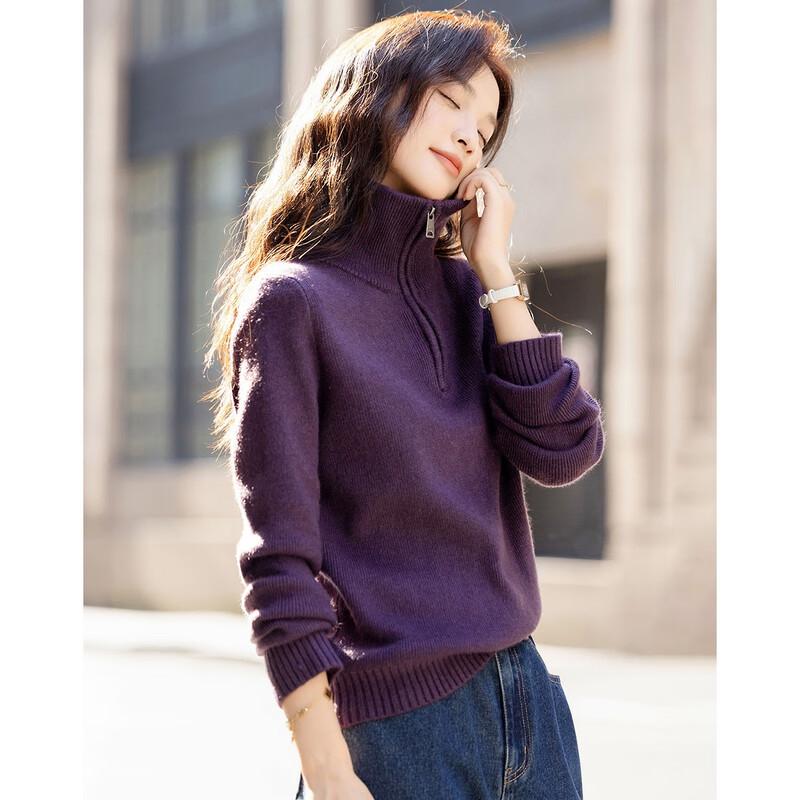 

Demana Women s Half-Zip Embroidered Knit Sweater M