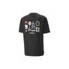 Puma Downtown Series Letter Print Short Sleeve T-Shirt Men Tops Black 539181-01