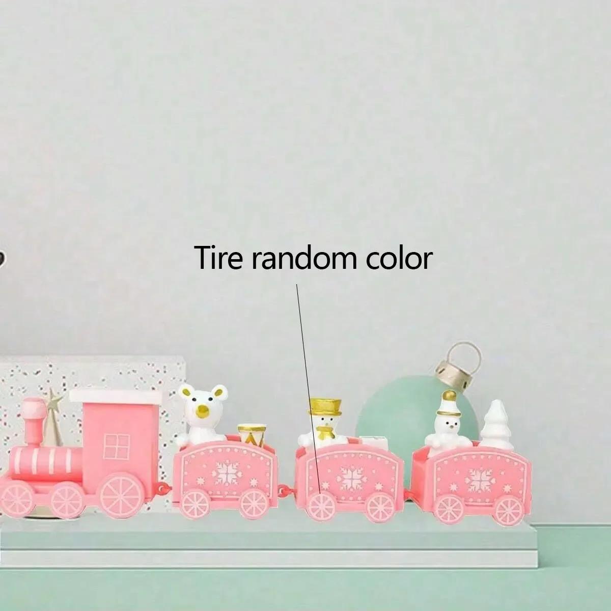 

Mini Christmas Train Plastic Christmas Train Toys Christmas Decorations for Home 2025 Cristmas Ornament Gift Happy New Year 2025 розовый