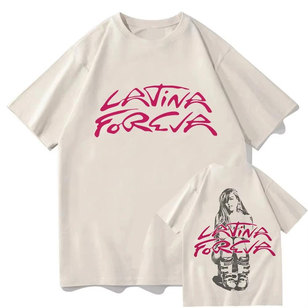 

Футболка Karol G LATINA FOREVA Ski для женщин и мужчин с коротким рукавом, футболка с символикой Karol G, музыкальная футболка, летняя хлопковая футболка высокого качества. 4XL