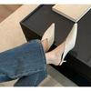 2025 Spring New Brand Women Slipper Pointed Toe Slip On Ladies Mules Thin Low Heel Outdoor Dress Sandal Shoes