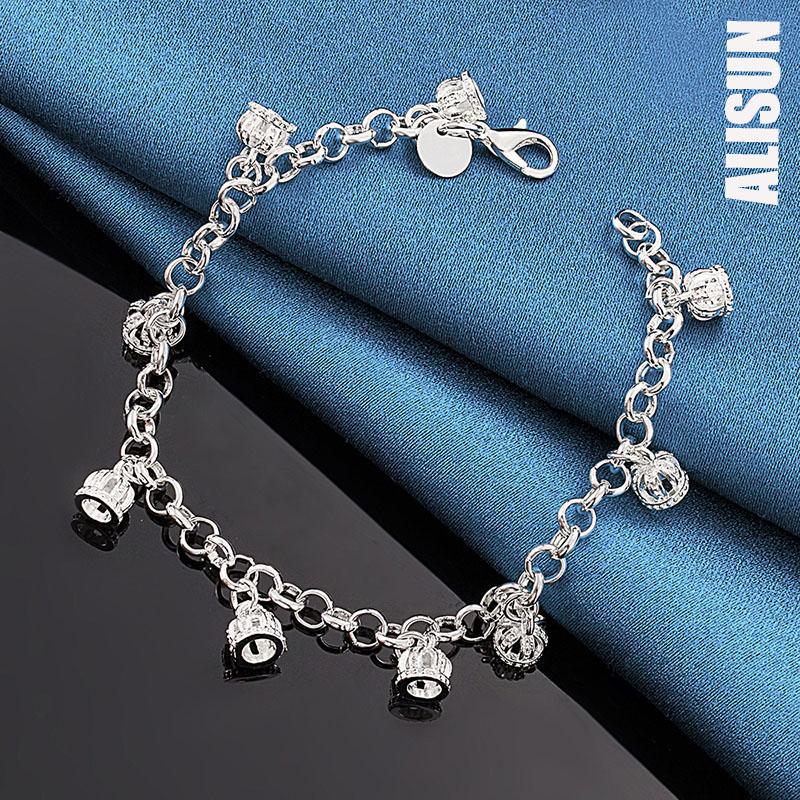 925 Sterling Silver Crown Pendant AAA Zircon Bracelet Fashionable Wedding Jewelry