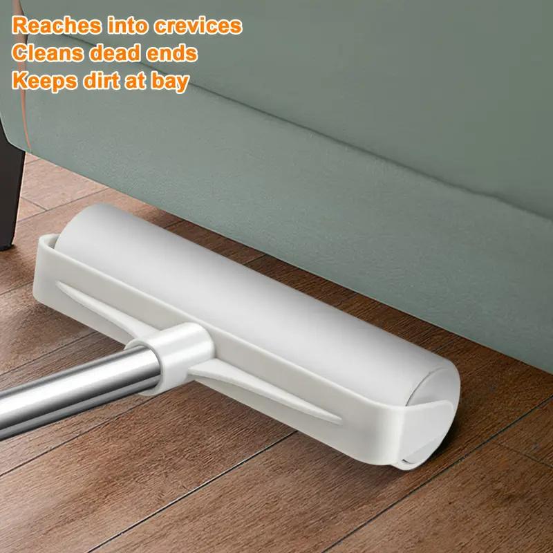 4pcs/set (3 Rolls of Paper+1 Mop Long Handled Hair Remover, Retractable Hair Brush for Clothing, Household Floor Cleaning Tool for Cat Hair,