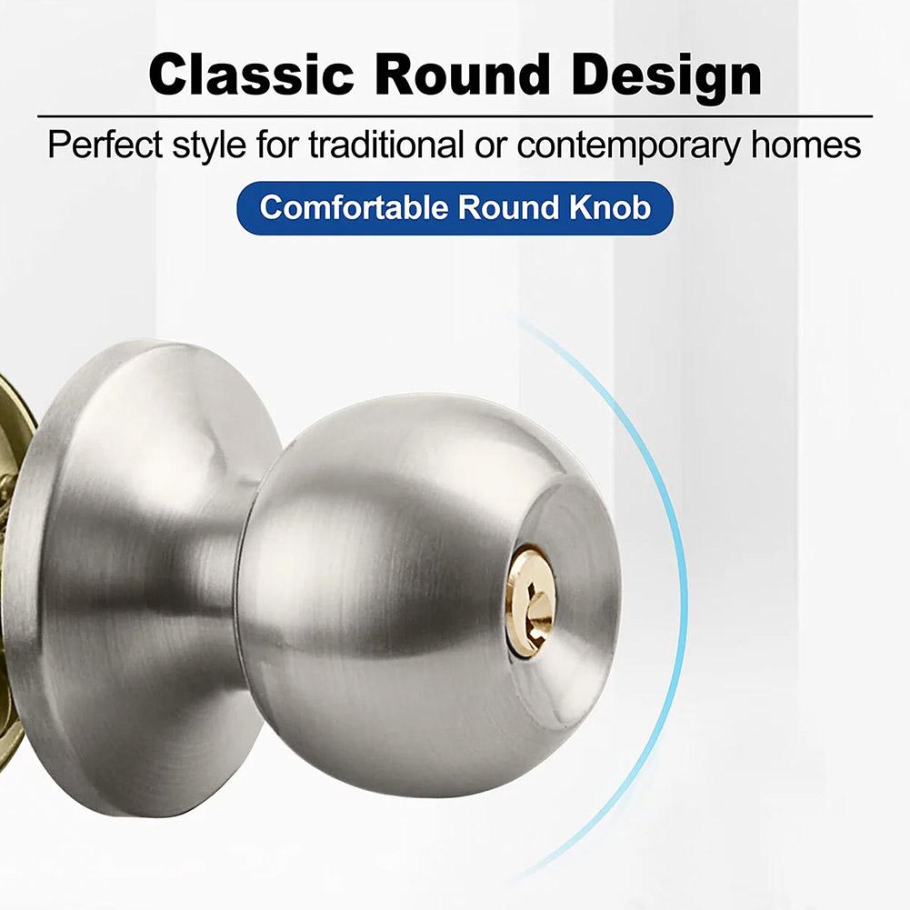 Universal Door Handle Knobs Bathroom Entrance Locks Accessories Bedroom Living Room Lock With Keys Door Lock 4