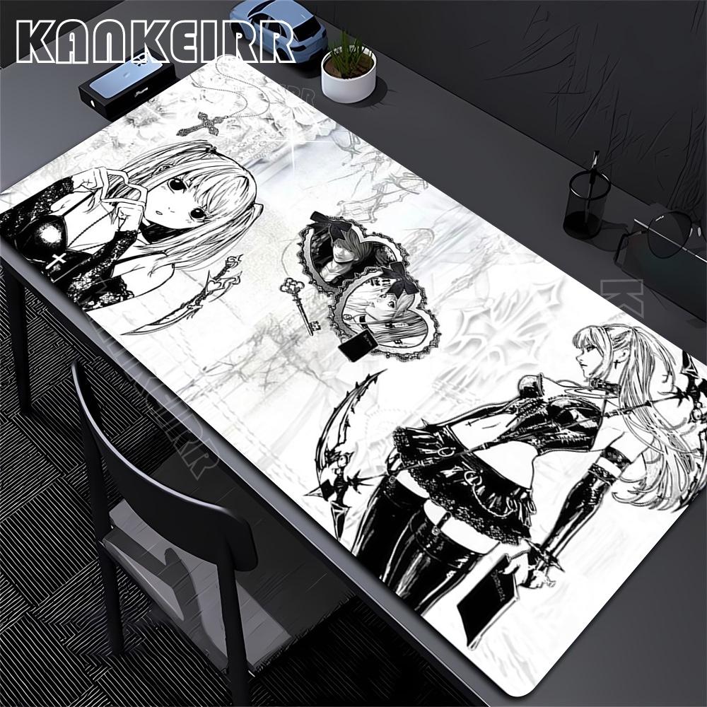 Anime Death Note Mouse Pad Pc Computer Gamer Lock Edge Mousepad Keyboard Cute Misa Amane Light Yagami Extended Deskmat Pc Gaming