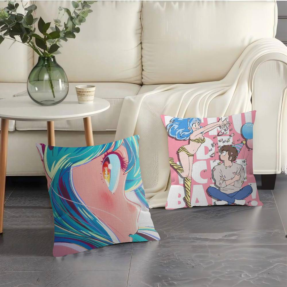 Urusei Yatsura Anime Personalized Pillow Cover Kids Bedroom Wild Party Decor Pillowcase Kid Birthday Shower Gift
