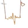 Chocker Necklace Exquisite Clasp Closure Women Alloy Cute Heart Jump Pendant Chain for Wedding