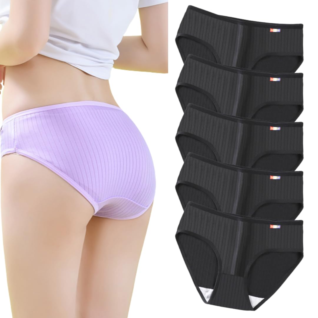 

BEAU LLASSANA XL Size Panties Everyday Underwear [5-Pack] Black, Women s (Black, XL) Comfortable, Panties, Women s чёрный