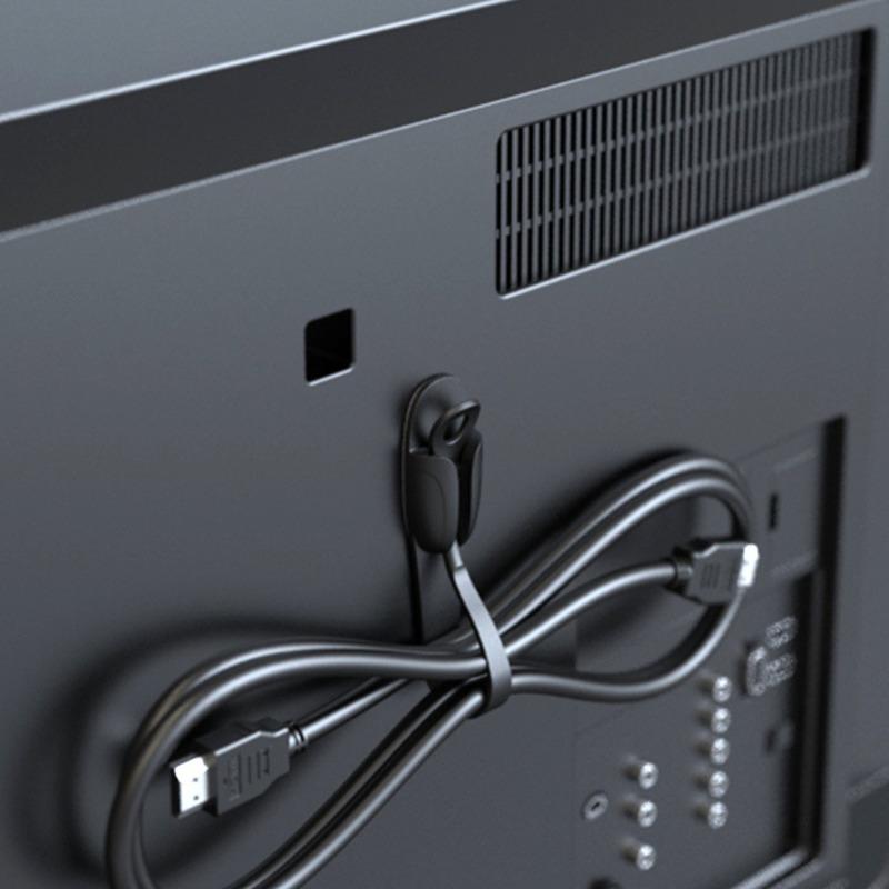 3pcs Sleek Cable Clips: Effortless Organizer for Tangle-Free Cables, Secure & Adhesive - Perfect for Home and Office Use
