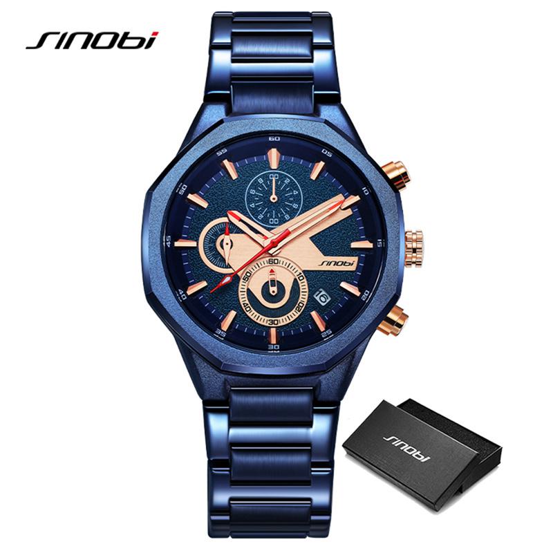 SINOBI Design nou Ceasuri cu calendar pentru bărbați Stiluri de modă Ceasuri de mână cu quartz pentru bărbați Cronograf original Cadouri pentru bărbați Ceas