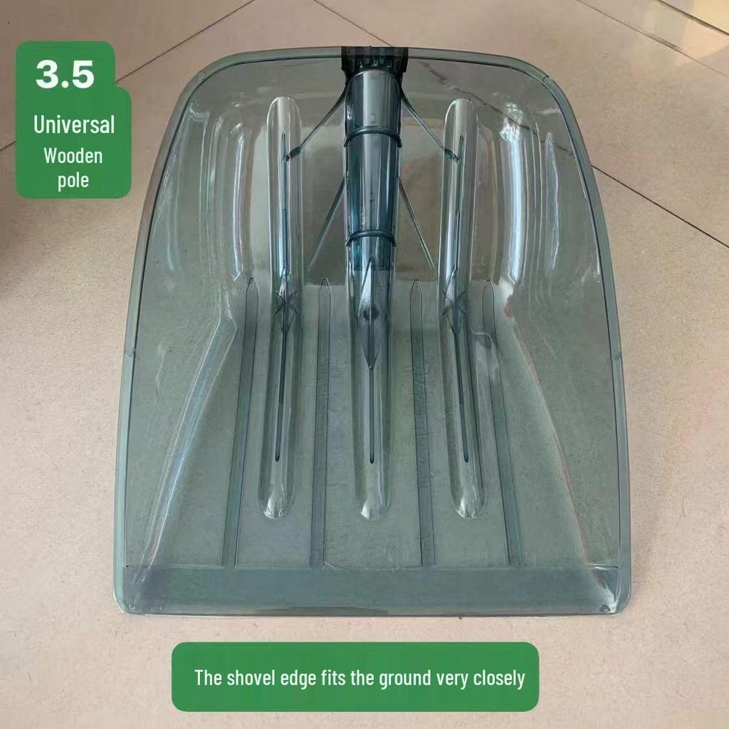 Enhanced Transparent Tempered PC Plastic Shovel for Snow, Tea, and Grain Removal