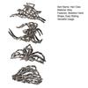 4Pcs Halloween Hair Claws Black Spider Web Skeleton Hand Bat Shape Hair Clips Anti-slip Teeth Back Head Shark Hair Clips