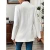 Women S Mid Length Long Sleeve Button Front Blazer Coat